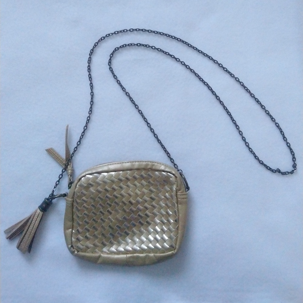 Gold crossbody bag